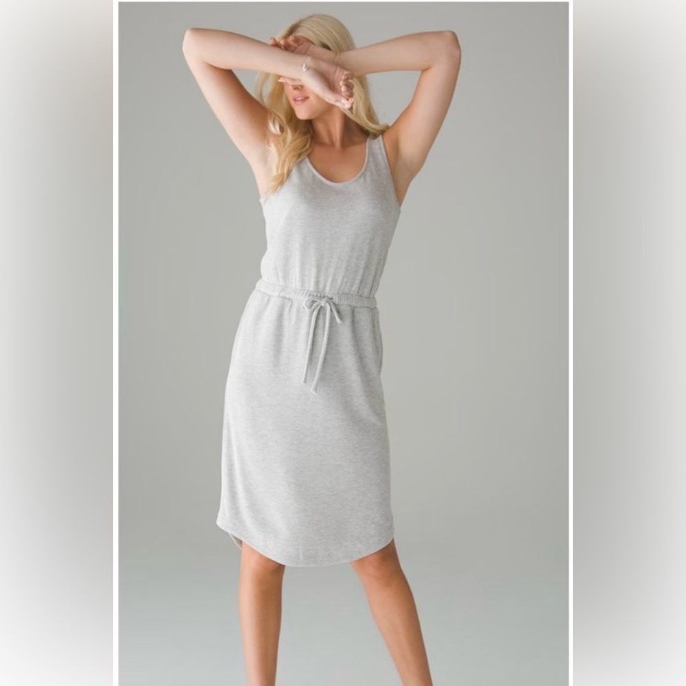 Soma Weekend Sandwash Tank Dress in light Heather Grey